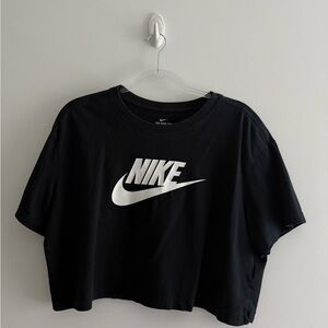 Nike Black Tee with White Logo
